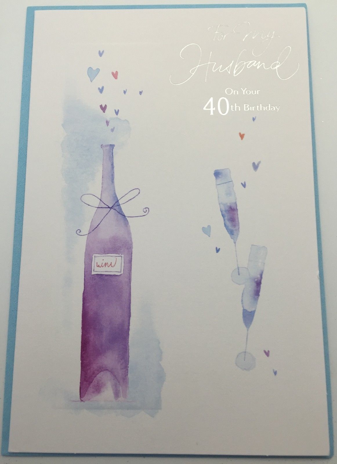 Happy 40th Birthday Husband Birthday Card Age 40 For Him