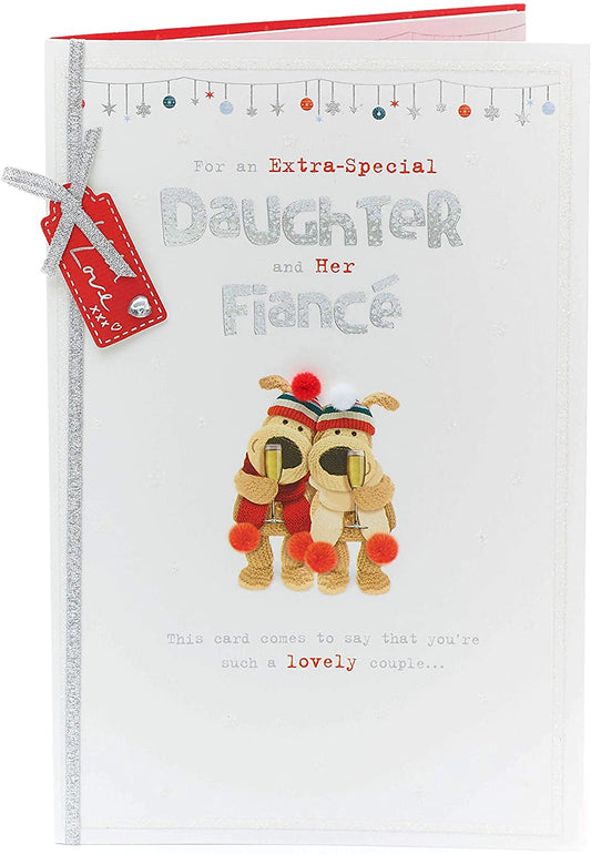 Extra Special Daughter And Her Fiance Boofles Celebrating Design Christmas Card 