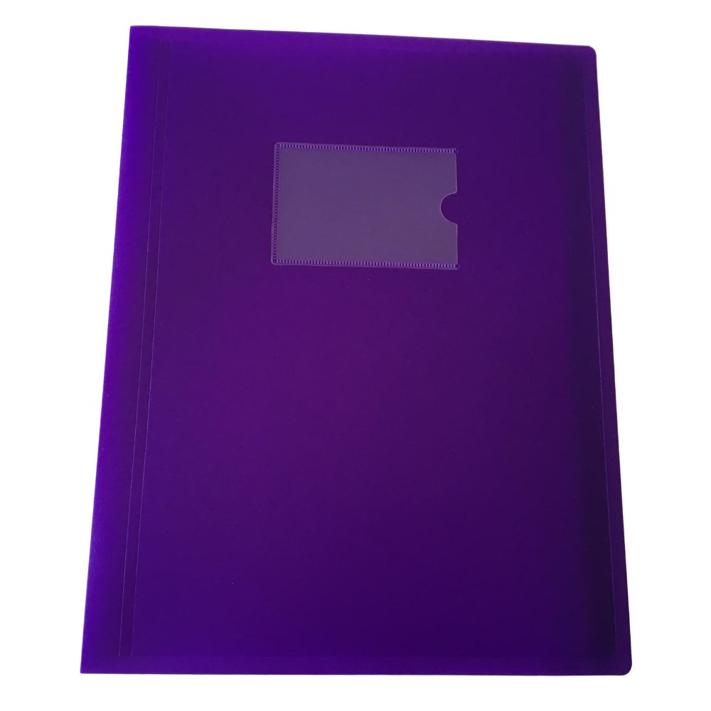 Pack of 10 A4 20 Pocket Purple Flexible Cover Display Books