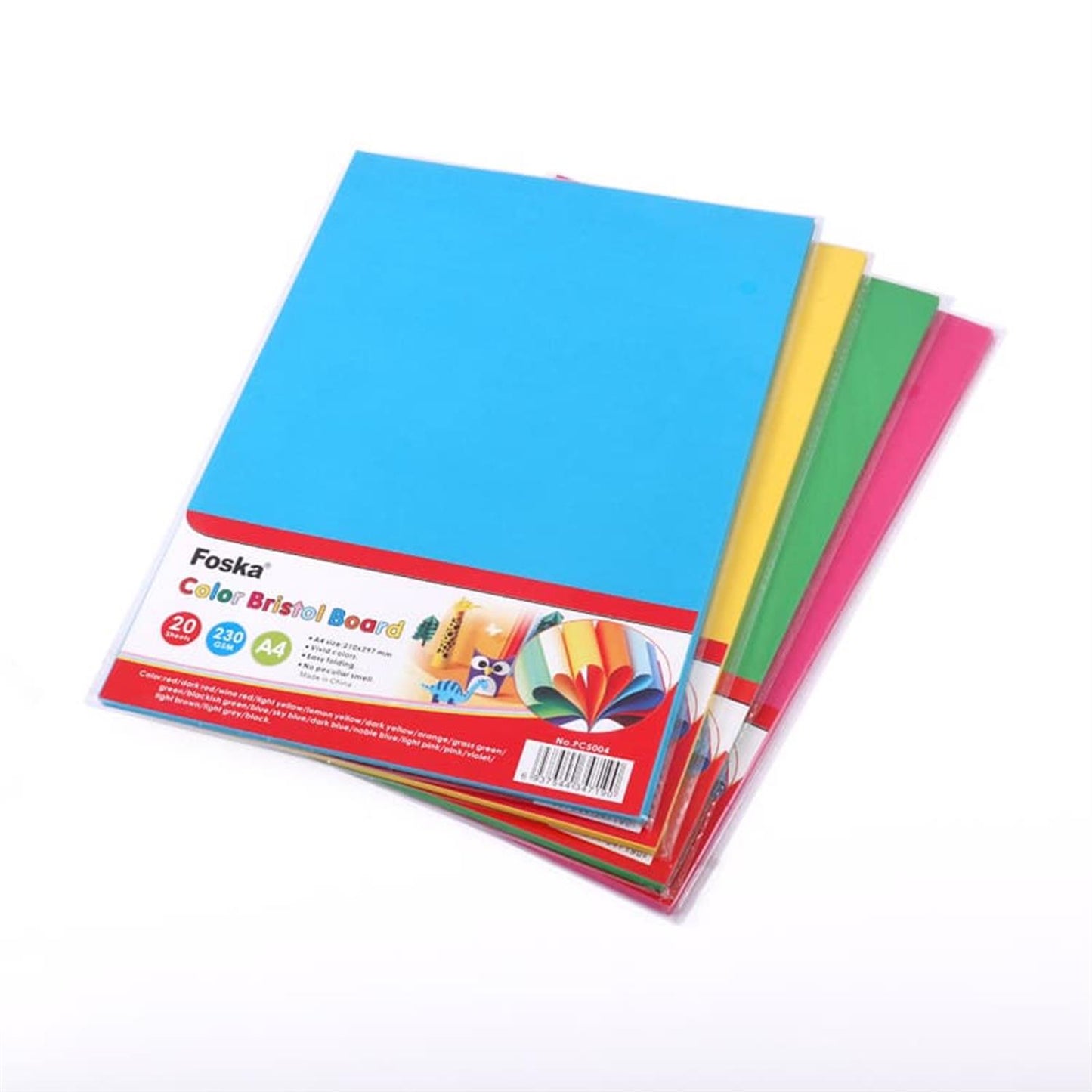Pack of 20 A2 Bristol Board Pink Colored Craft Papers 230gsm