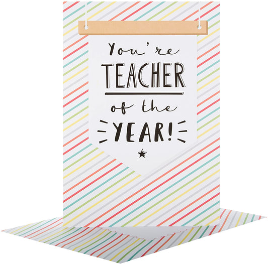 Hallmark Thank You Card "Teacher Of The Year" - Medium