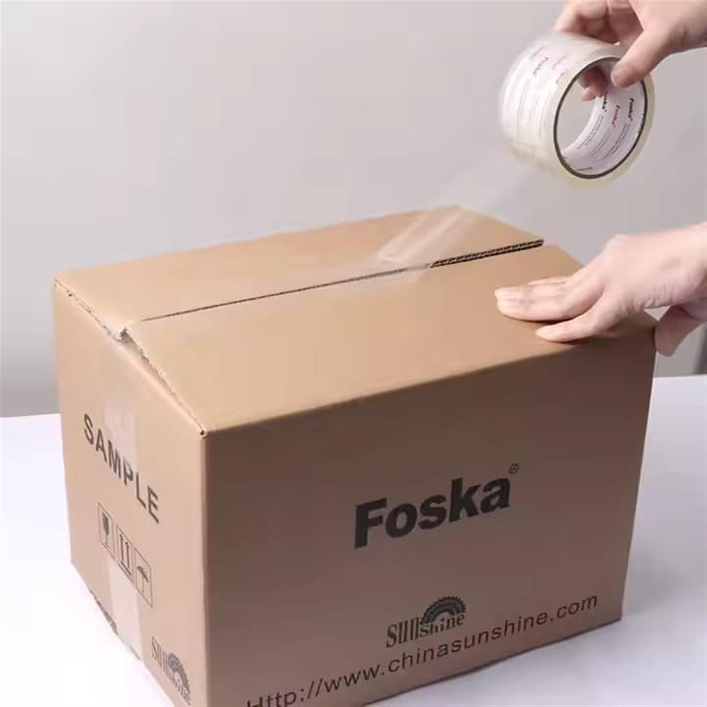 Pack of 6 Transparent Waterproof Clear Bopp Tape 48mm x 100m