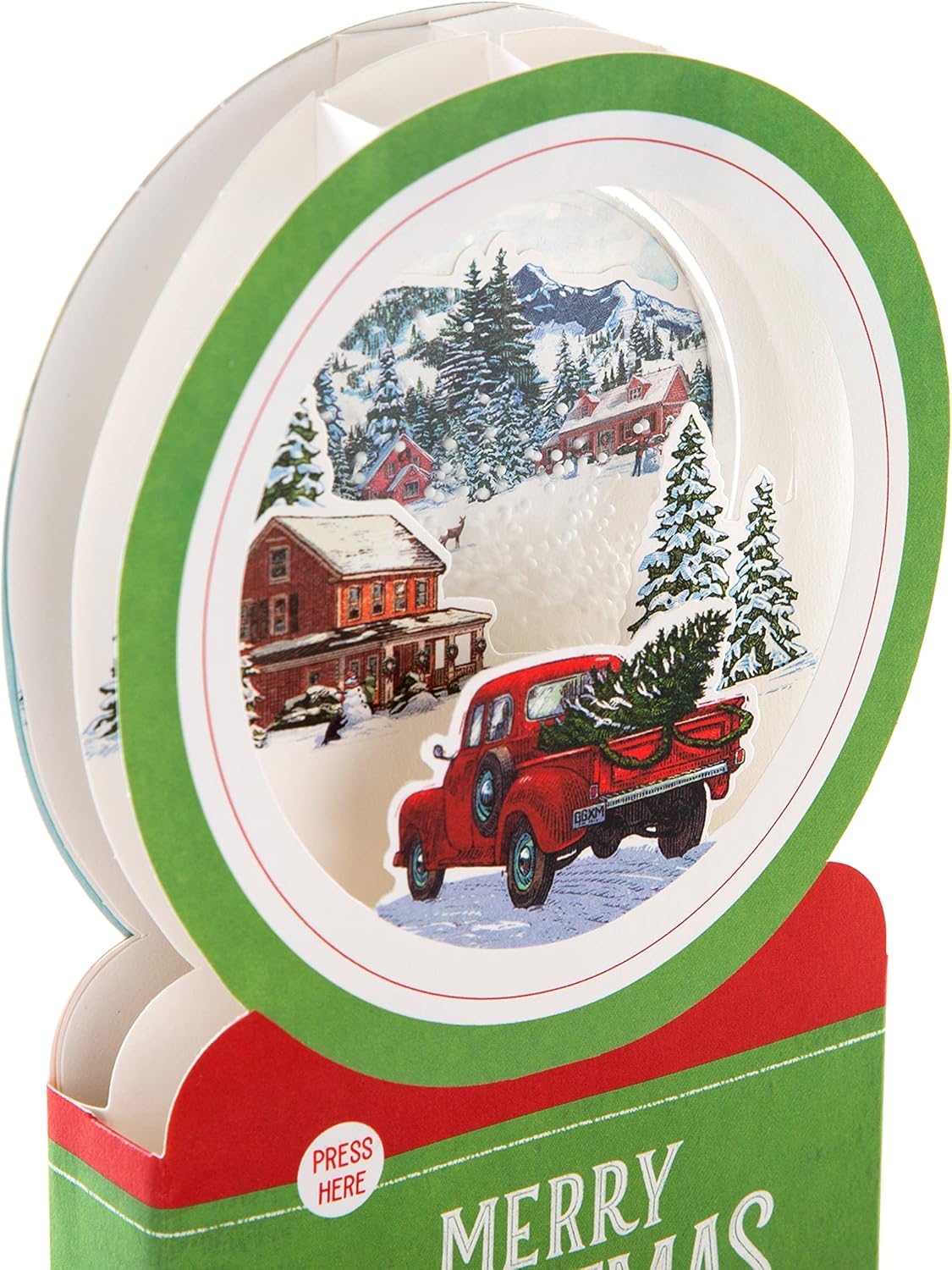 3D Pop-Up Musical Winter Journey Snowglobe Design Christmas Card