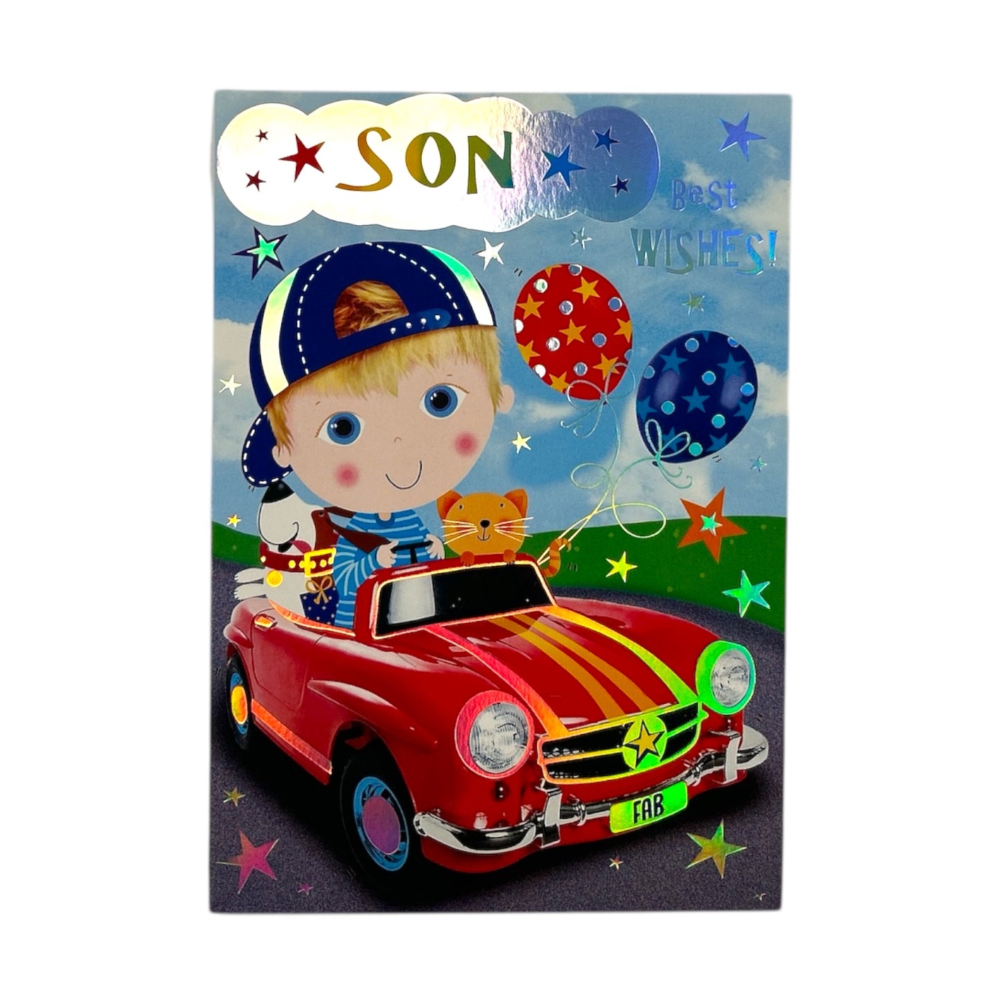 Son Trendy Pops Best Wishes Juvenile Birthday Card