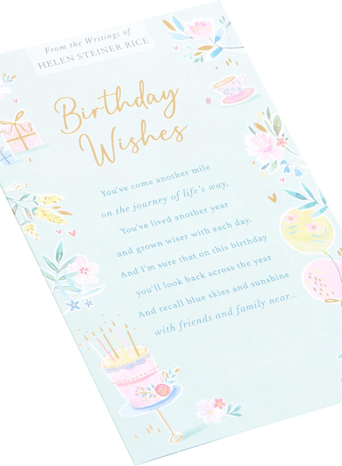 Pretty Design with Sentimental Verse Birthday Card