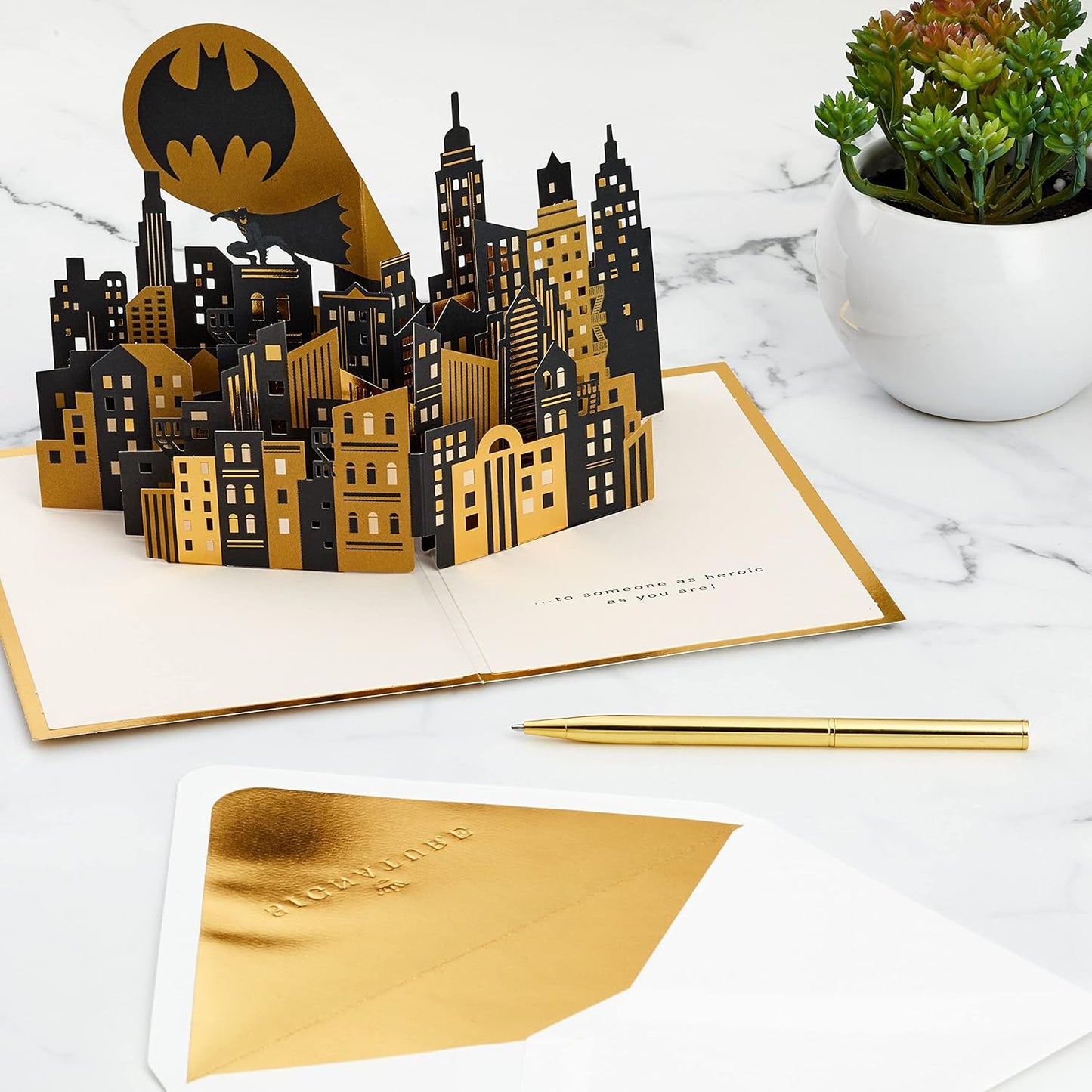 Signature Paper Wonder 3D Batman Pop Up Birthday Card (Epic Day)