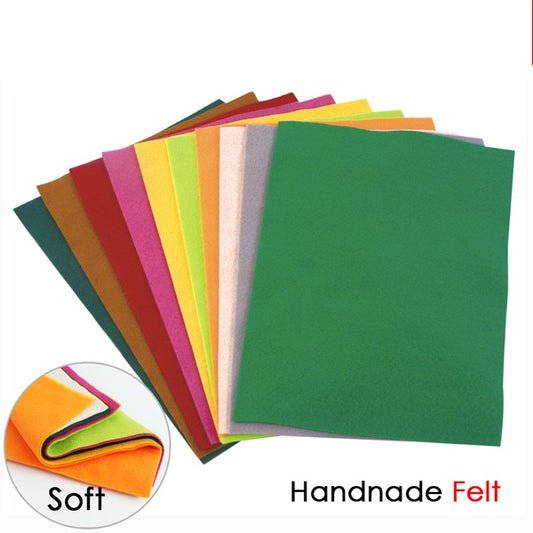 Pack of 10 Assorted Colour A4 Handmade Felt Paper
