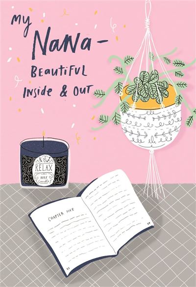 For Nana Hanging Basket Design Mother's Day Card