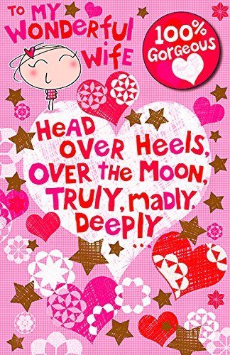 To My Wonderful Wife Valentine's Day Card with Badge