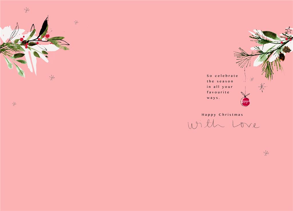 Robin Design Niece Christmas Card