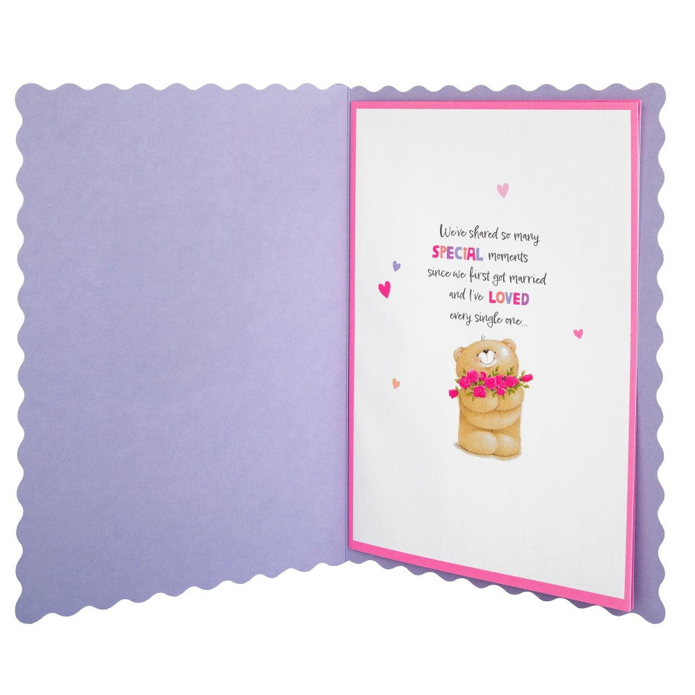 Cute Forever Friends with Hearts Design Wife Anniversary Card