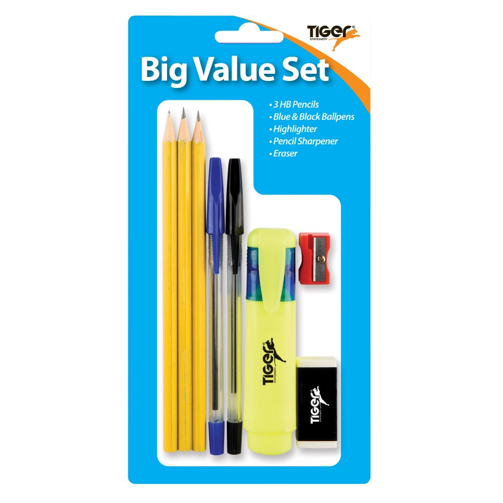 Pack of 12 Big Value 8 Piece Stationery Sets