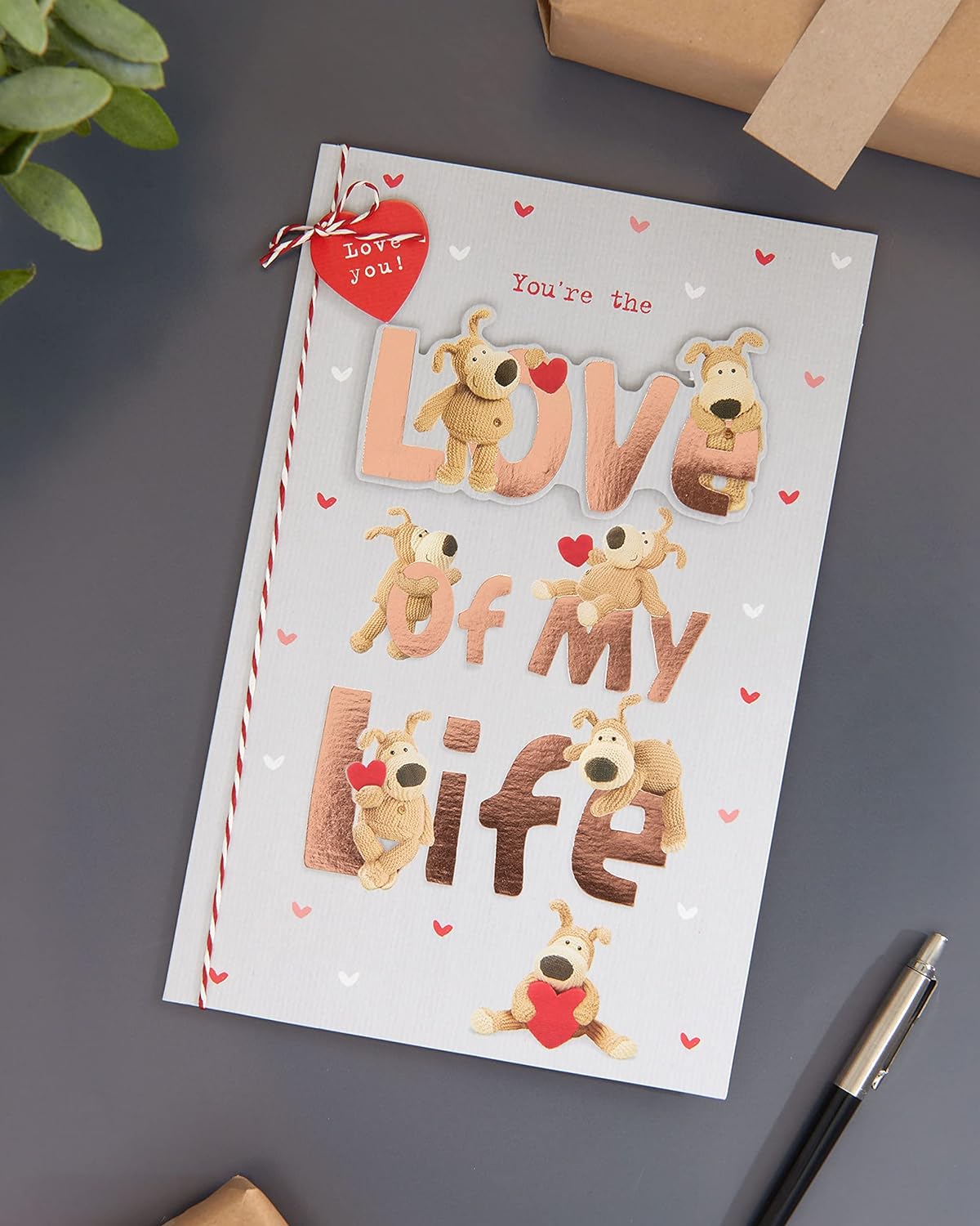 Cute Design with Boofles & Large Lettering One I Love Valentine's Day Card