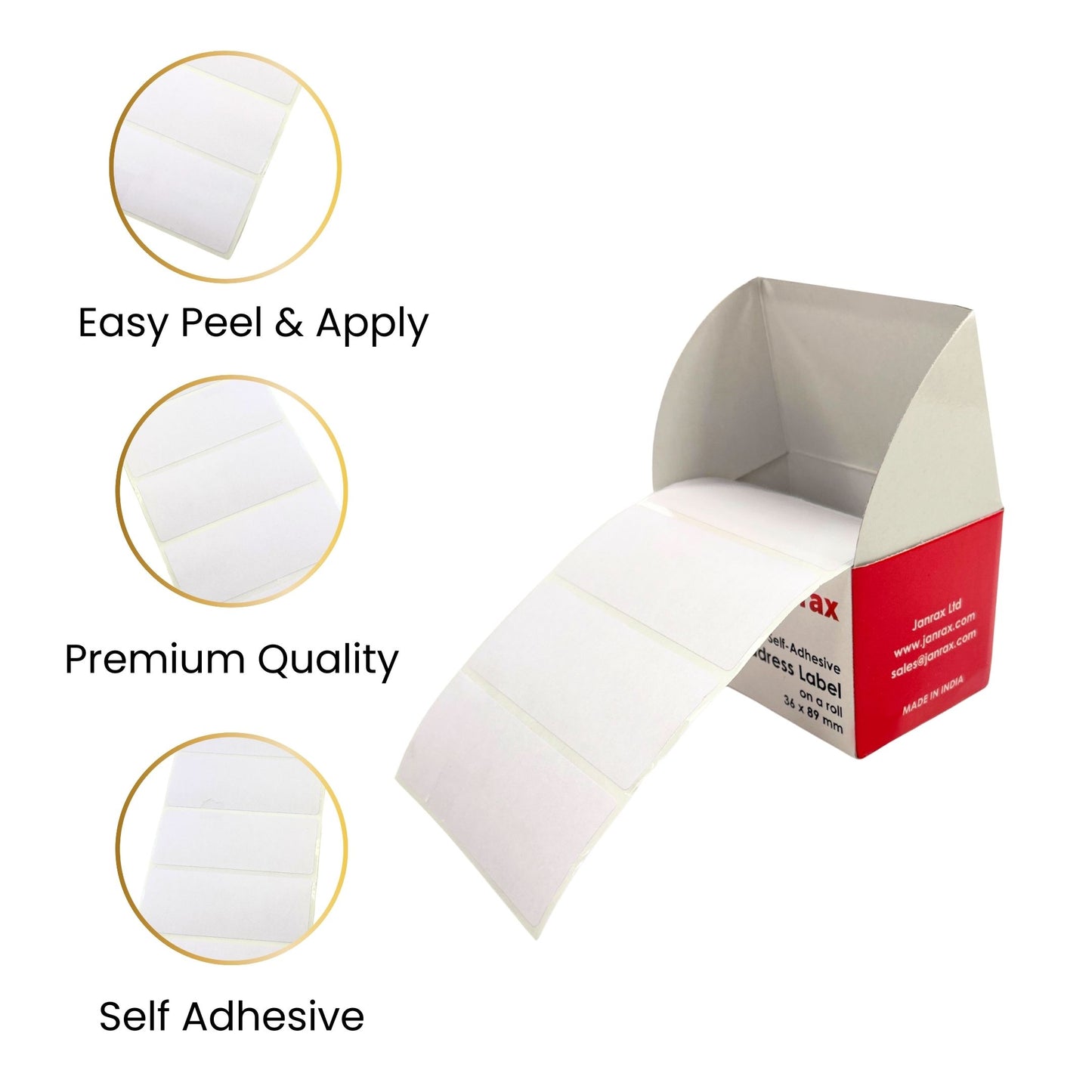 6 Rolls of 250 Self Adhesive Address Labels 36x89mm