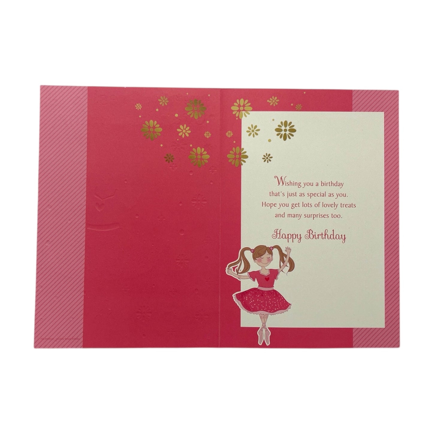 For Great Granddaughter Girl Juvenile Girl Dancing Pink Birthday Card