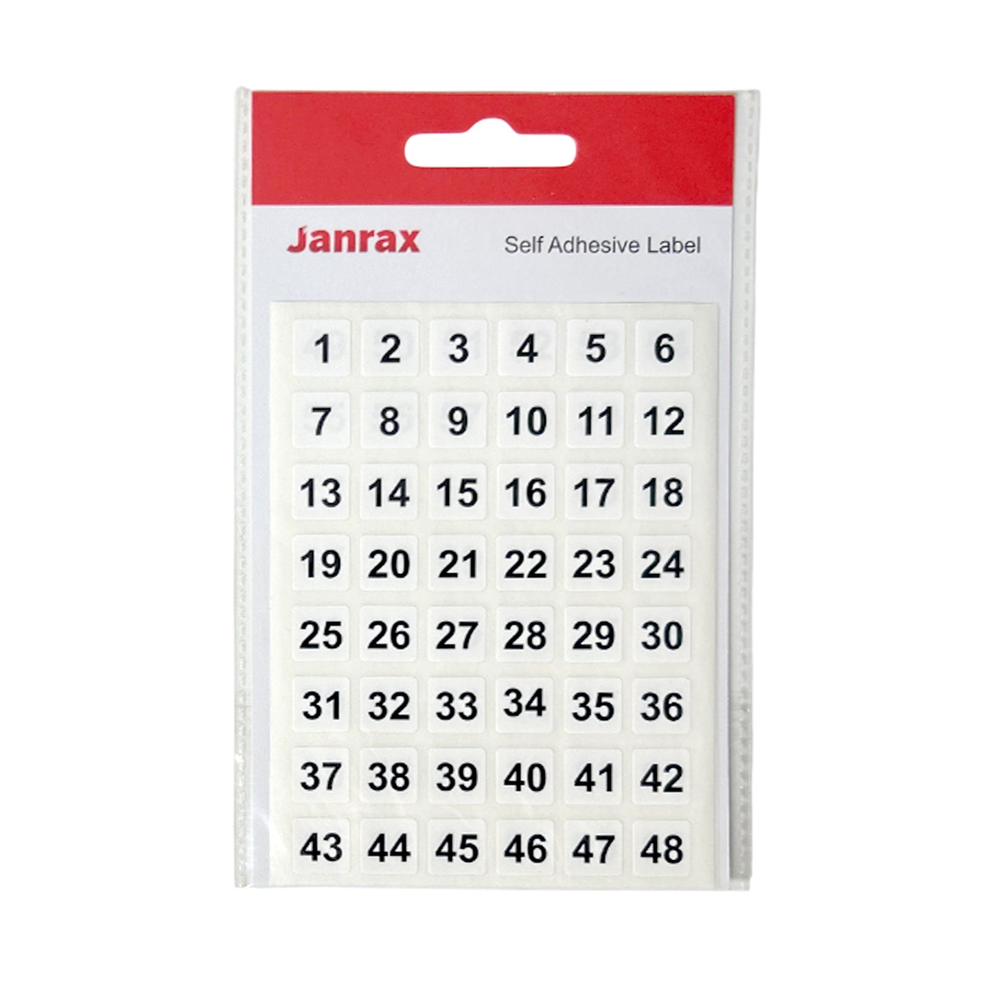 Pack of 144 Black on White 00-99 Number 12x12mm Self Adhesive Labels