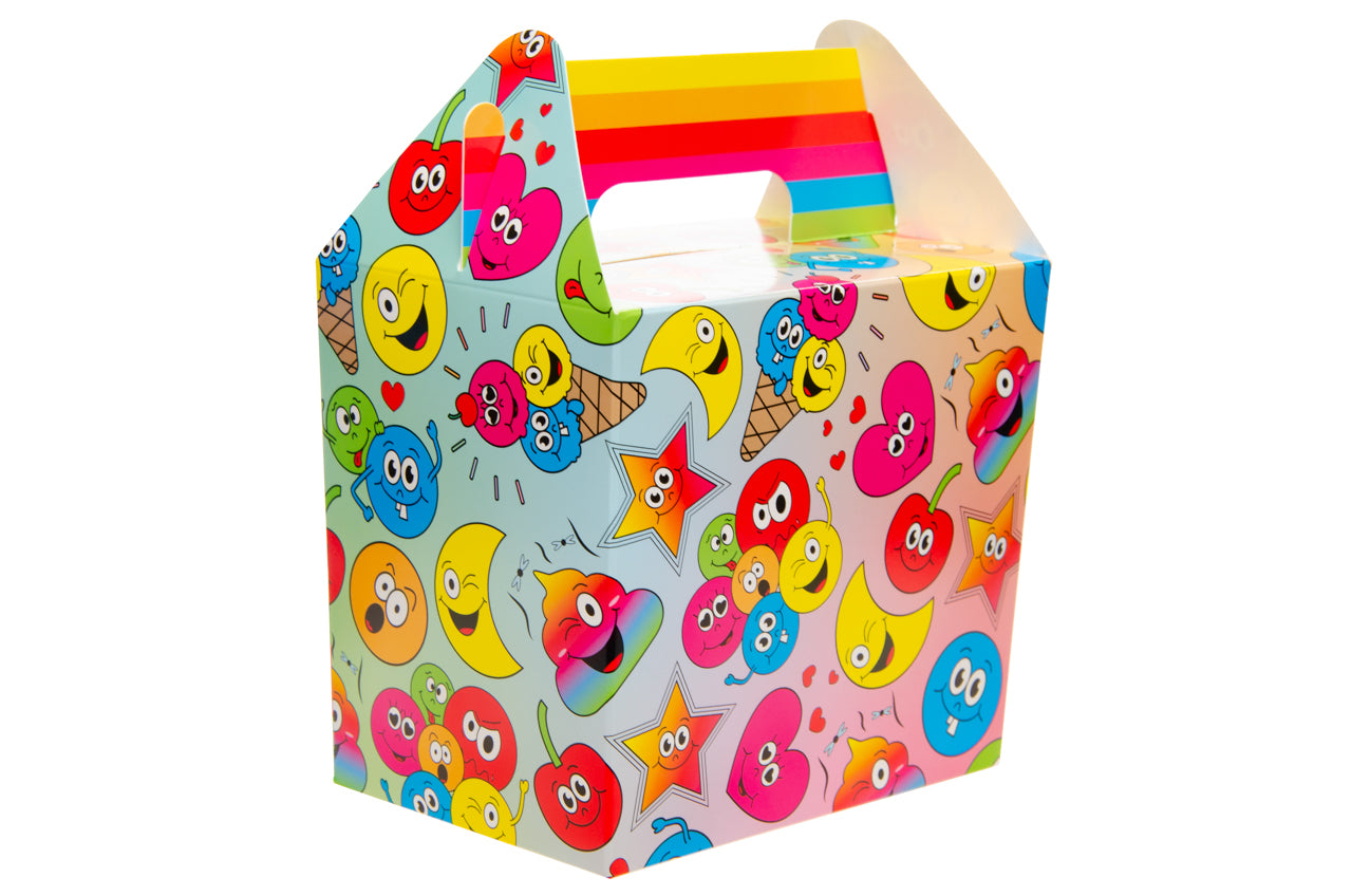 Pack of 20 Pre Filled Emotion Theme Kids Party Favour Boxes – Gift Boxes with Reusable Cup & Themed Toys