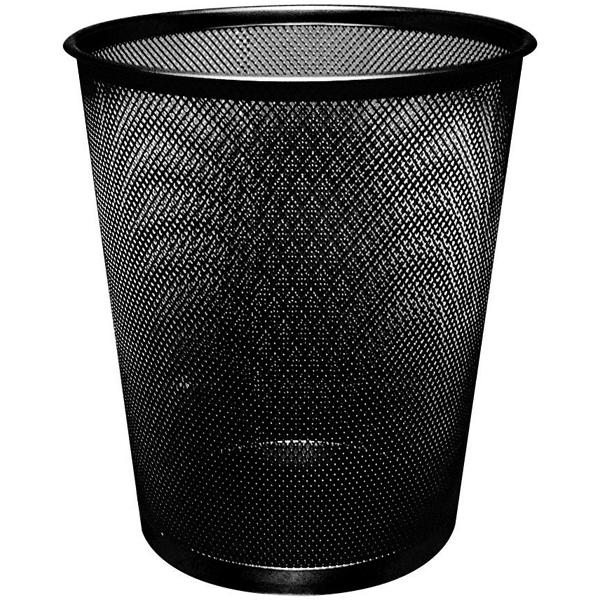 18 Litre Black Waste Basket Mesh