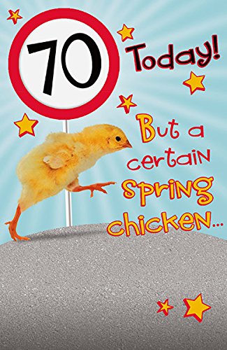 70 Spring Chicken Birthday Card Funny