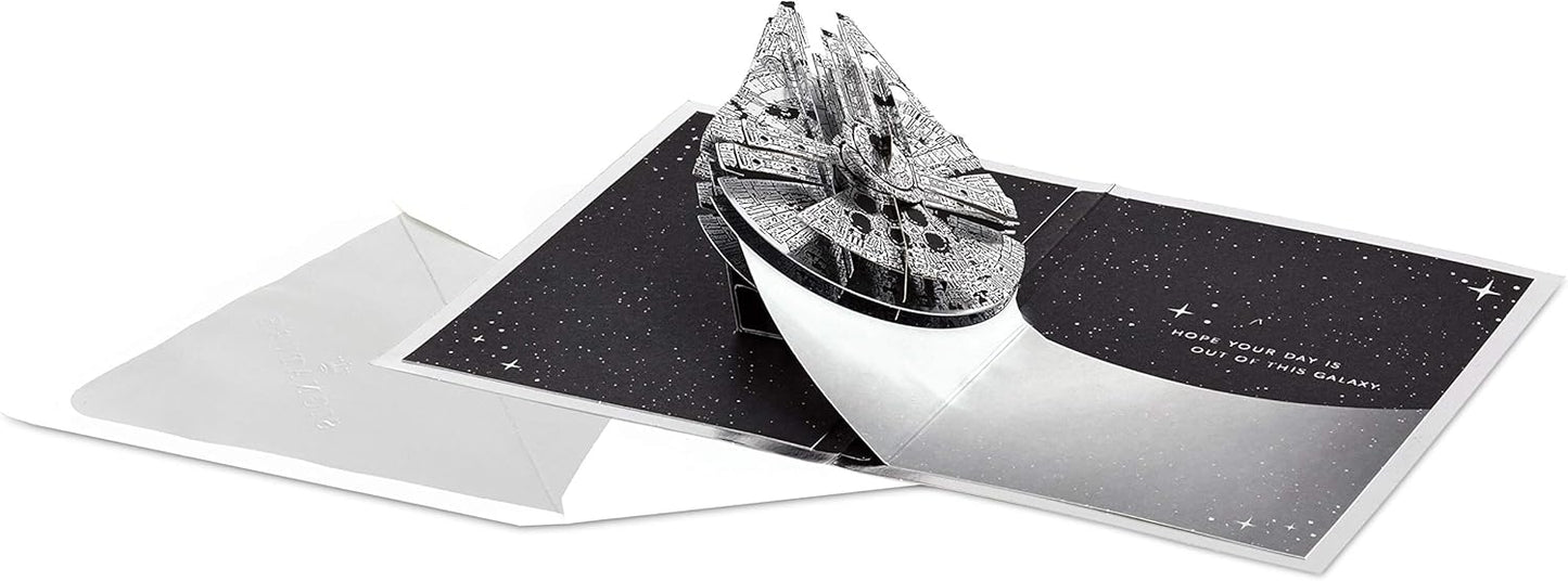 Star Wars Millennium Falcon 3D Pop-Up Any Occasion Birthday Fathers Day Card