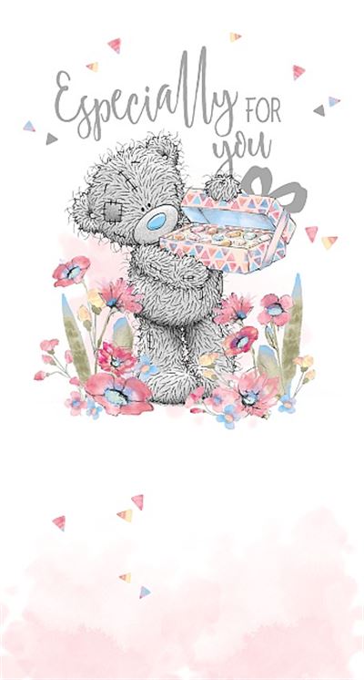 Me to You Tatty Teddy Greetings Card Bear with chocolate