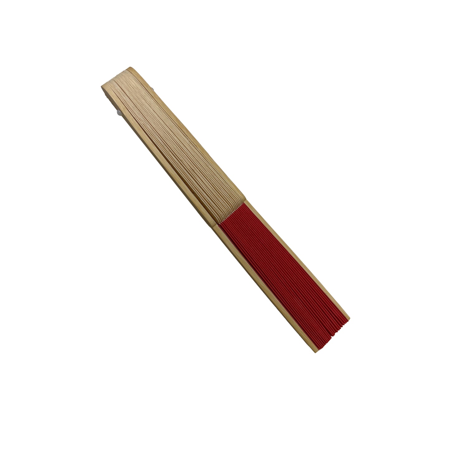 Pack of 10 Red Paper Foldable Hand Held Bamboo Wooden Fans by Parev