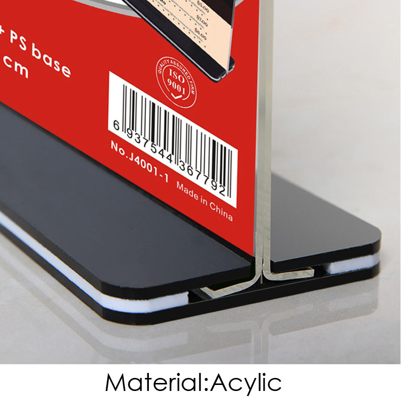 Vertical Design T-Shape Acrylic Sign Holder 21 x 29.7cm