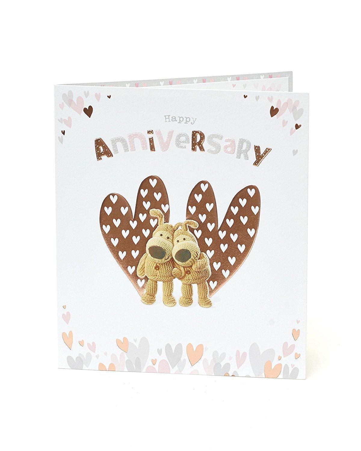Both of You Celebrate Happy Anniversary Adorable Boofle Greetings Card