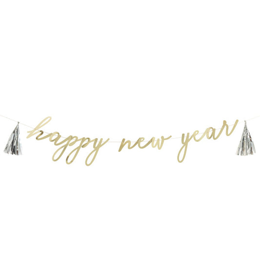 Disco New Year "Happy New Year" Diecut Letter Banner
