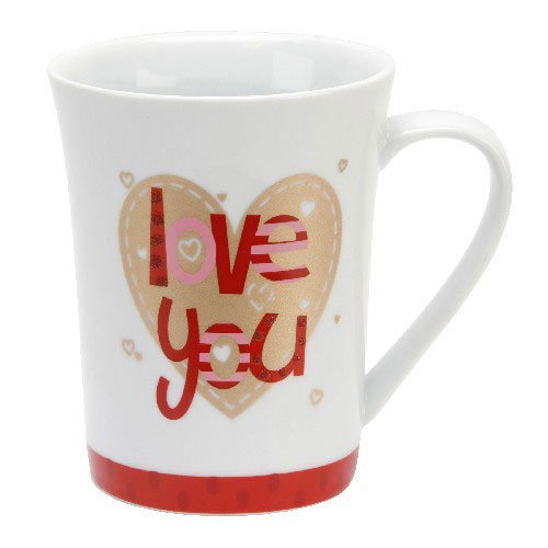 Love You Ceramic Mug - Valentine's Day Anniversaries Birthdays