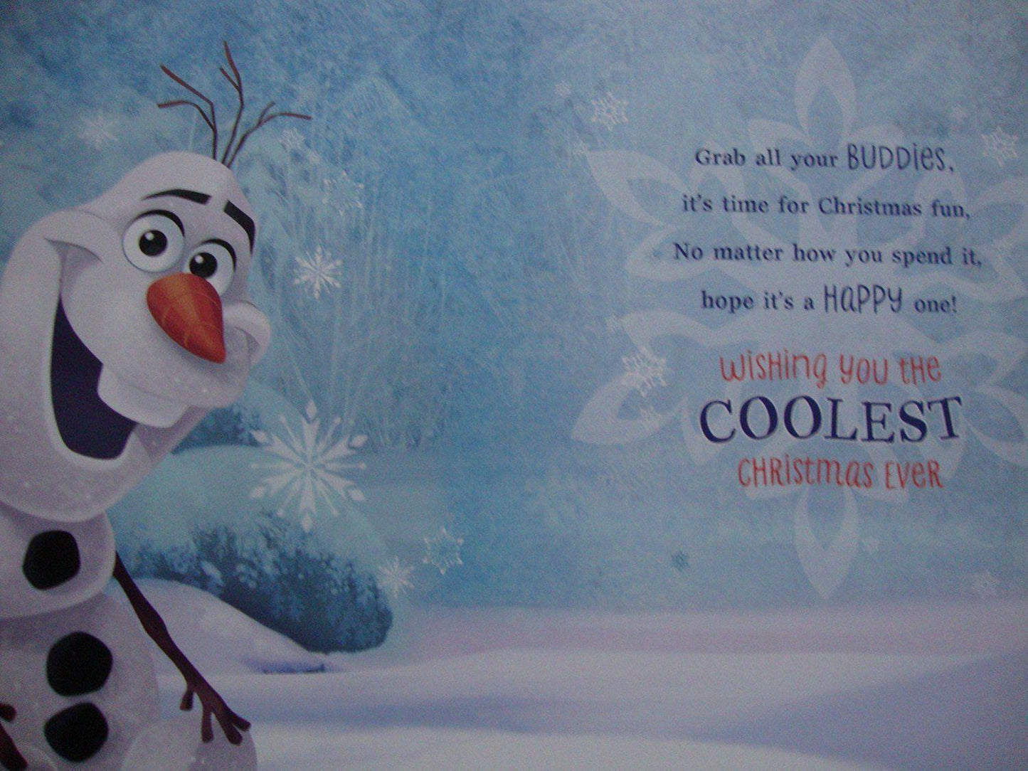 Nephew Frozen Disney Winter Wishes Christmas Greeting Card