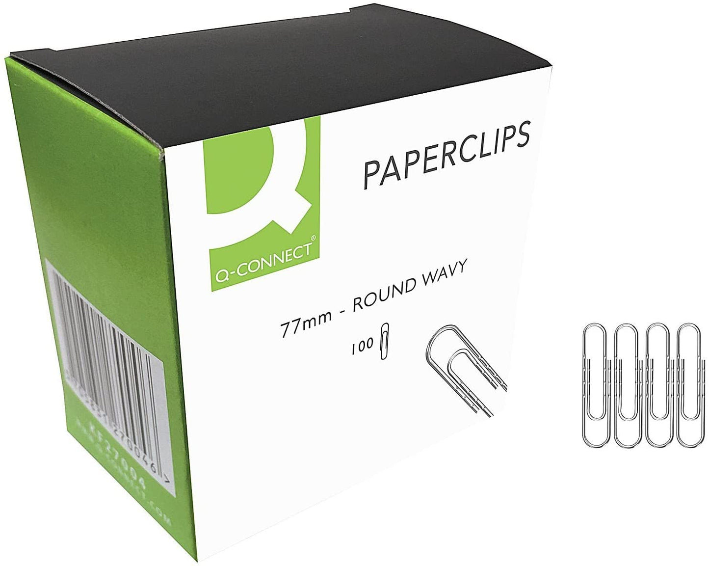 Q-Connect Paperclips Wavy 77mm (Pack of 100) KF27004