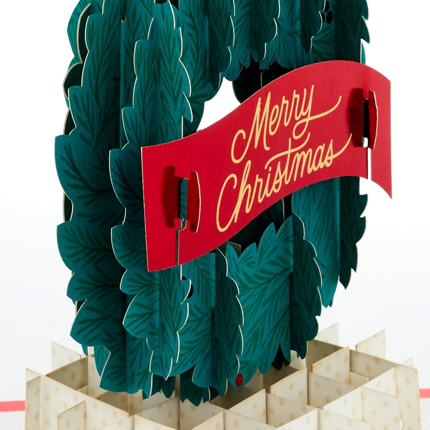 Festive Wreath Design 3D and Pop Up Christmas Card