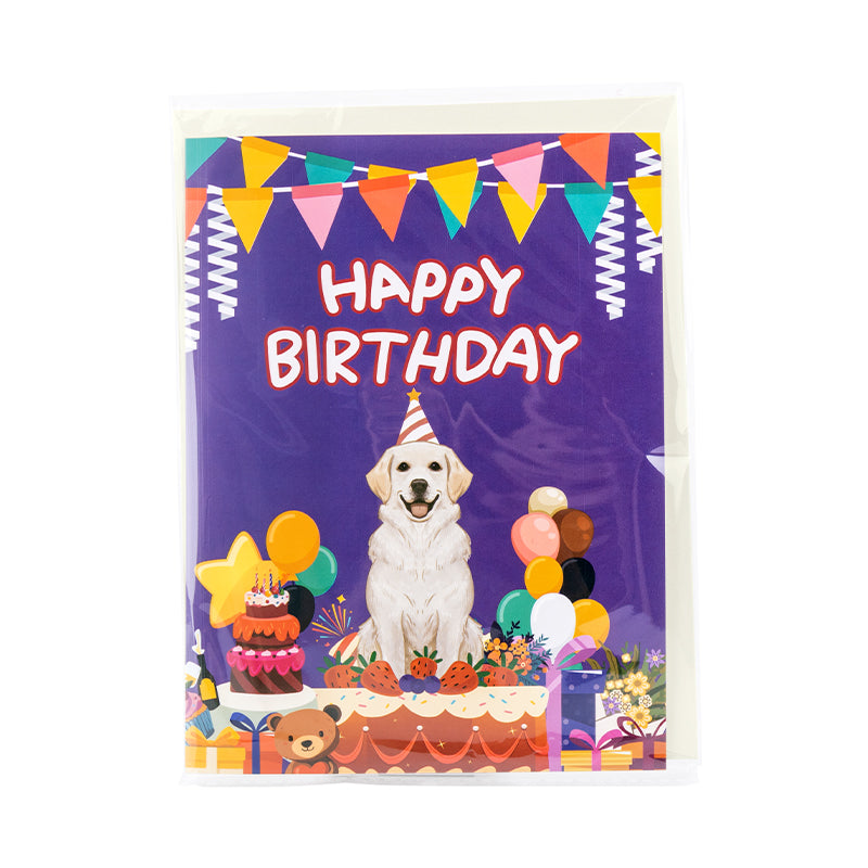 Party Pup 3D Dog on Cake Pop Up Birthday Card