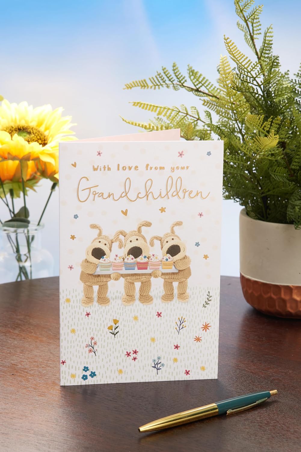 From The Grandchildren Boofles With Cupcakes Design Mother's Day Card