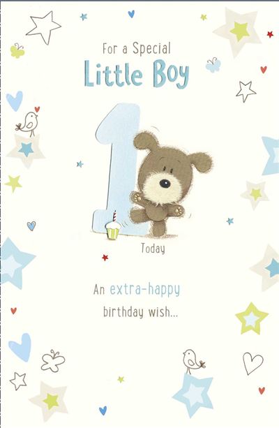 Woof Special Boy 1st Birthday Card