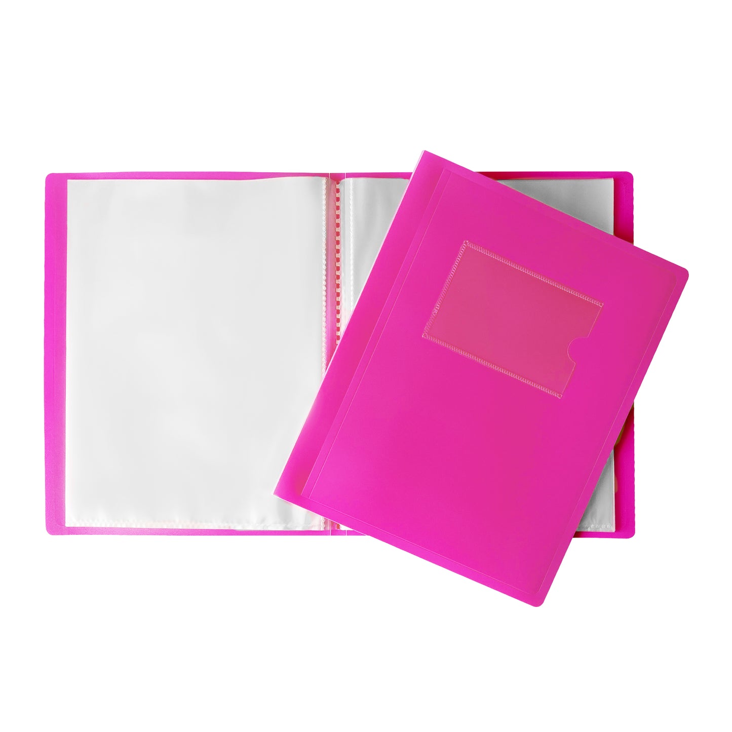 Pack of 5 A5 20 Pocket Pink Flexible Cover Display Books