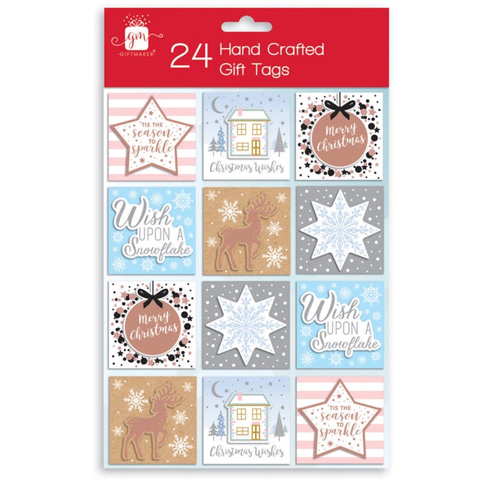 24 Hand Crafted Christmas Gift Tags