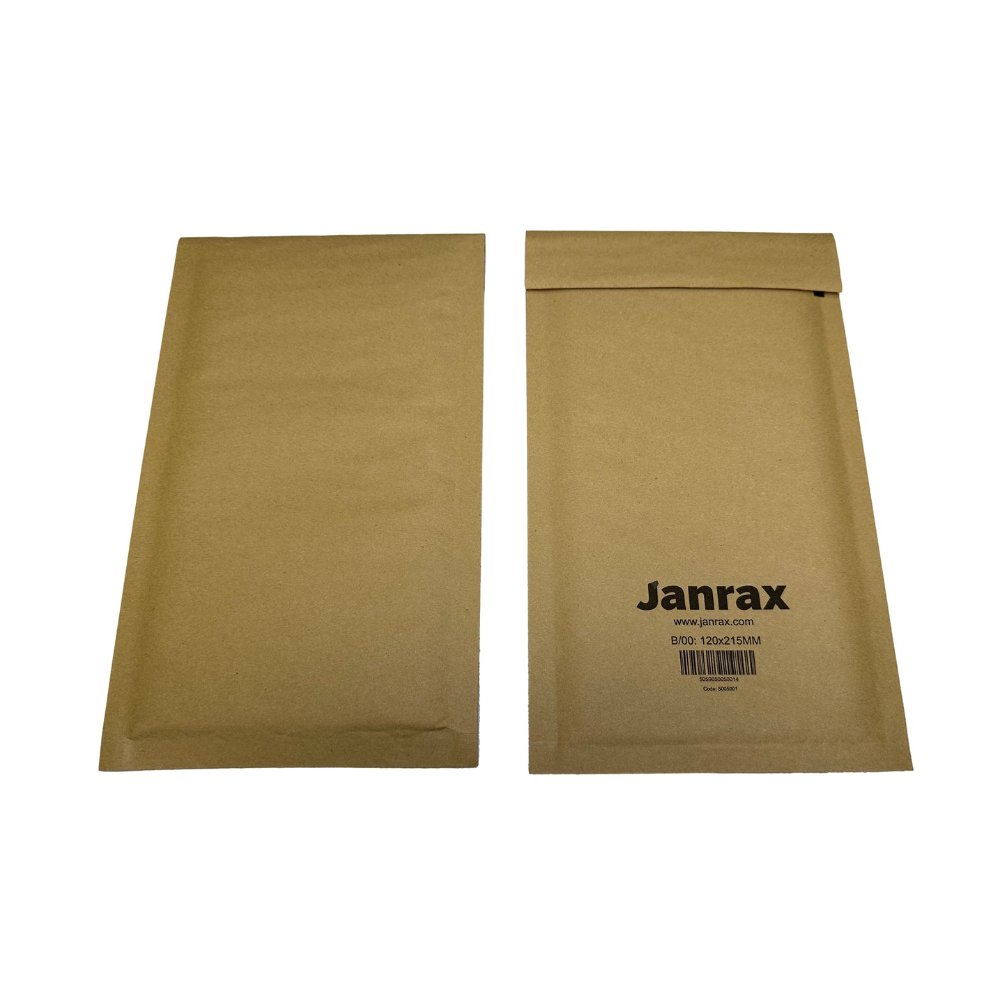 Pack of 200 Bubble Lined Size 00/B Padded Brown Postal Envelopes by Janrax