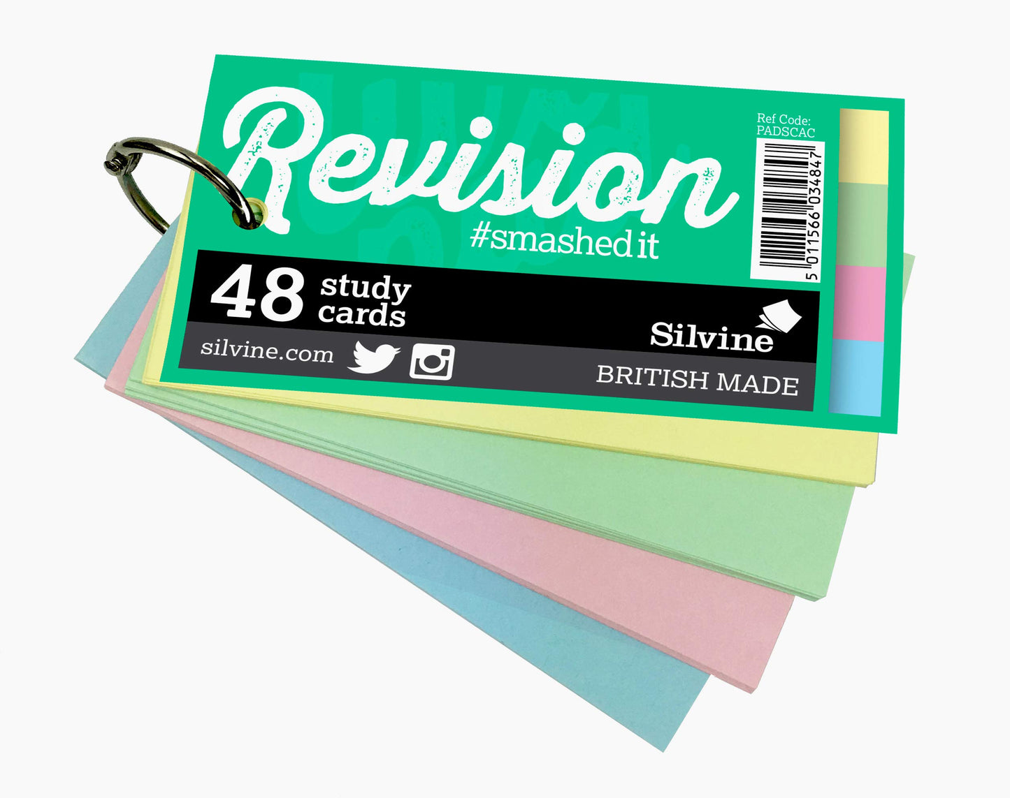 48 Mini Study Revision Cards on Keyring