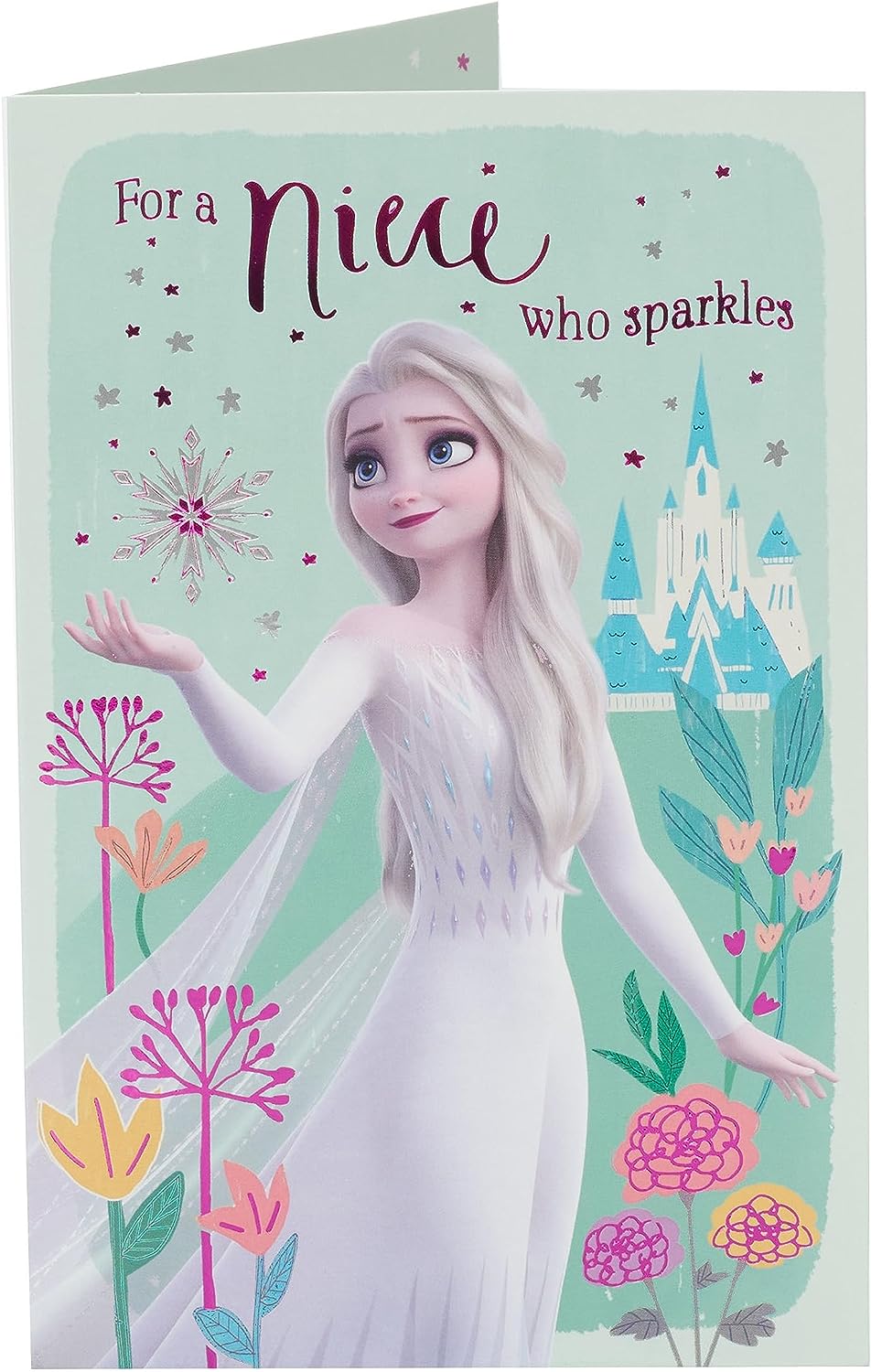Disney Elsa Floral Design Niece Birthday Card– Shop Inc