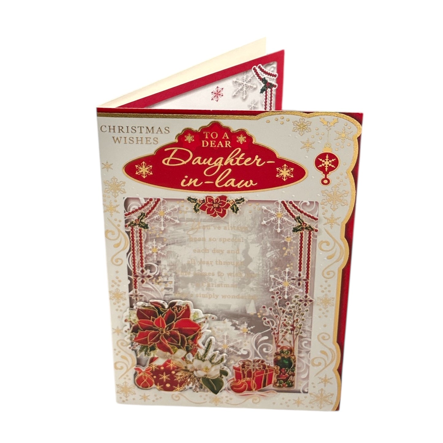 To a Dear Daughter In Law Simply Beautiful Wishes Verse Christmas Card