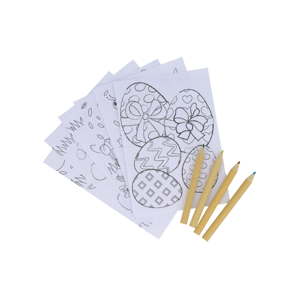 Pack of 12 Eco-Friendly’ Mini Easter Colouring Set