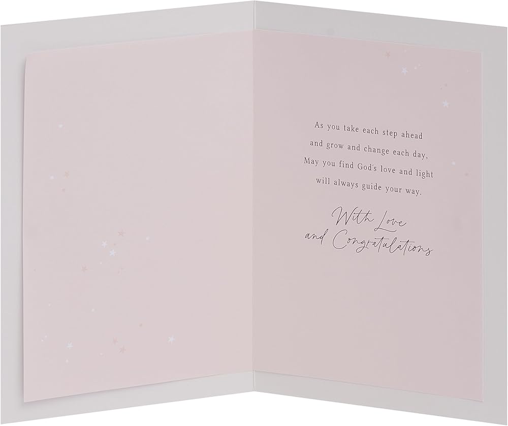 Girl Dress Design Communion Congratulations Card