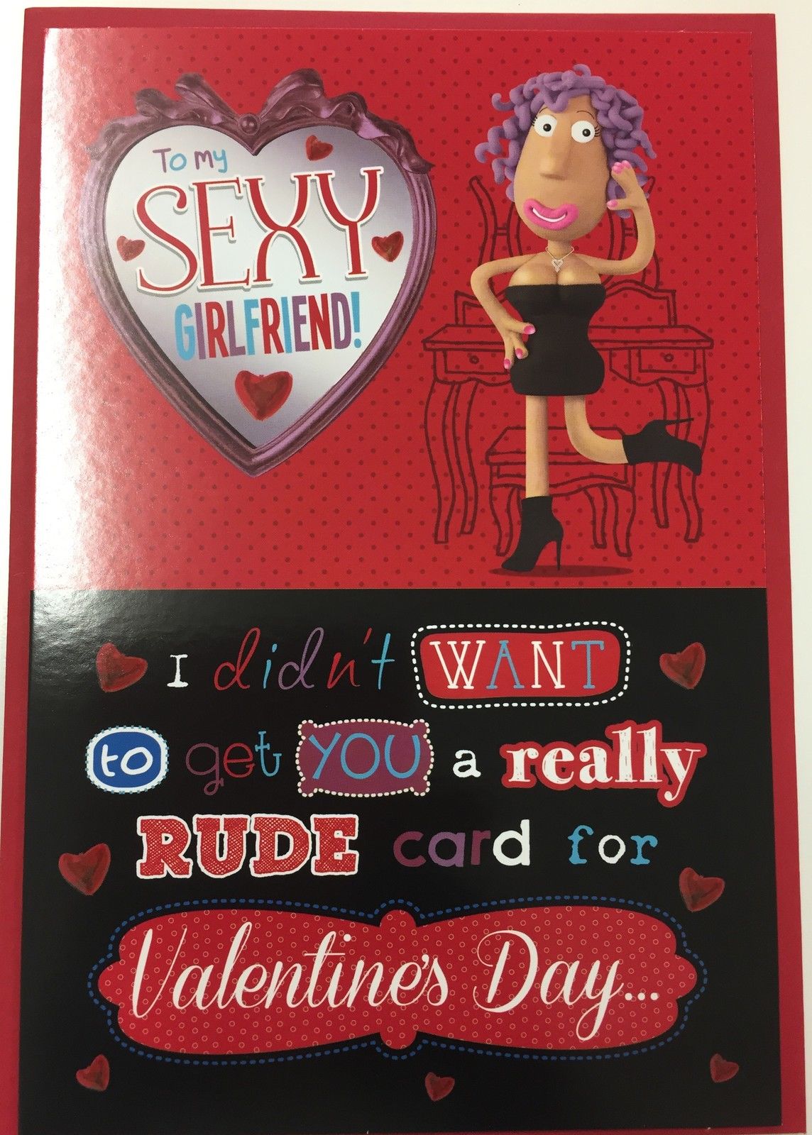 To My Sexy Girlfriend! Humour Funny Valentine's Day Greeting Card