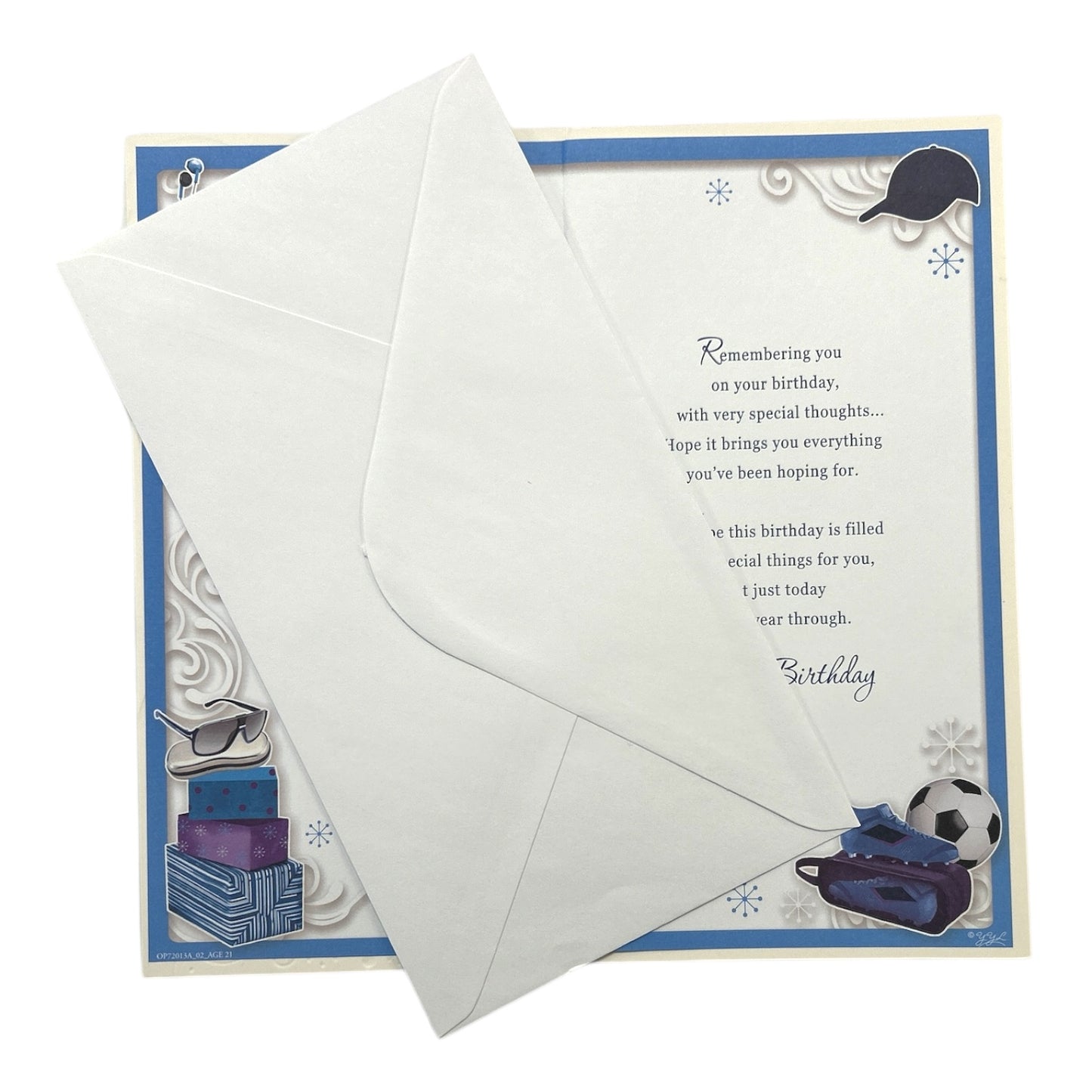 Age 21 Male Accessories Traditional Opacity Birthday Card