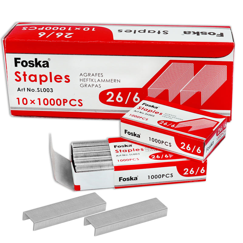 Pack of 10000 26/6 Staples