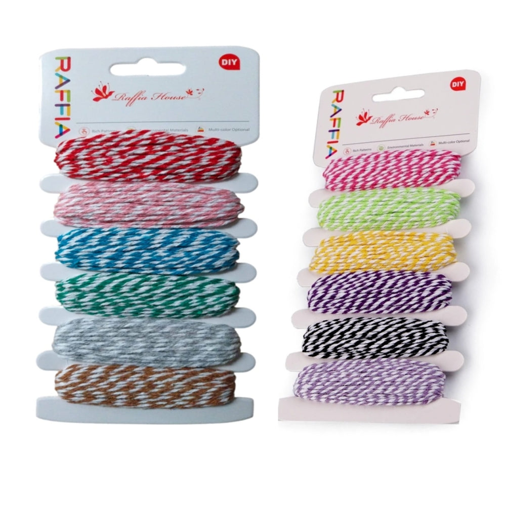5m Raffia Craft Assorted Colours Cotton Thread String