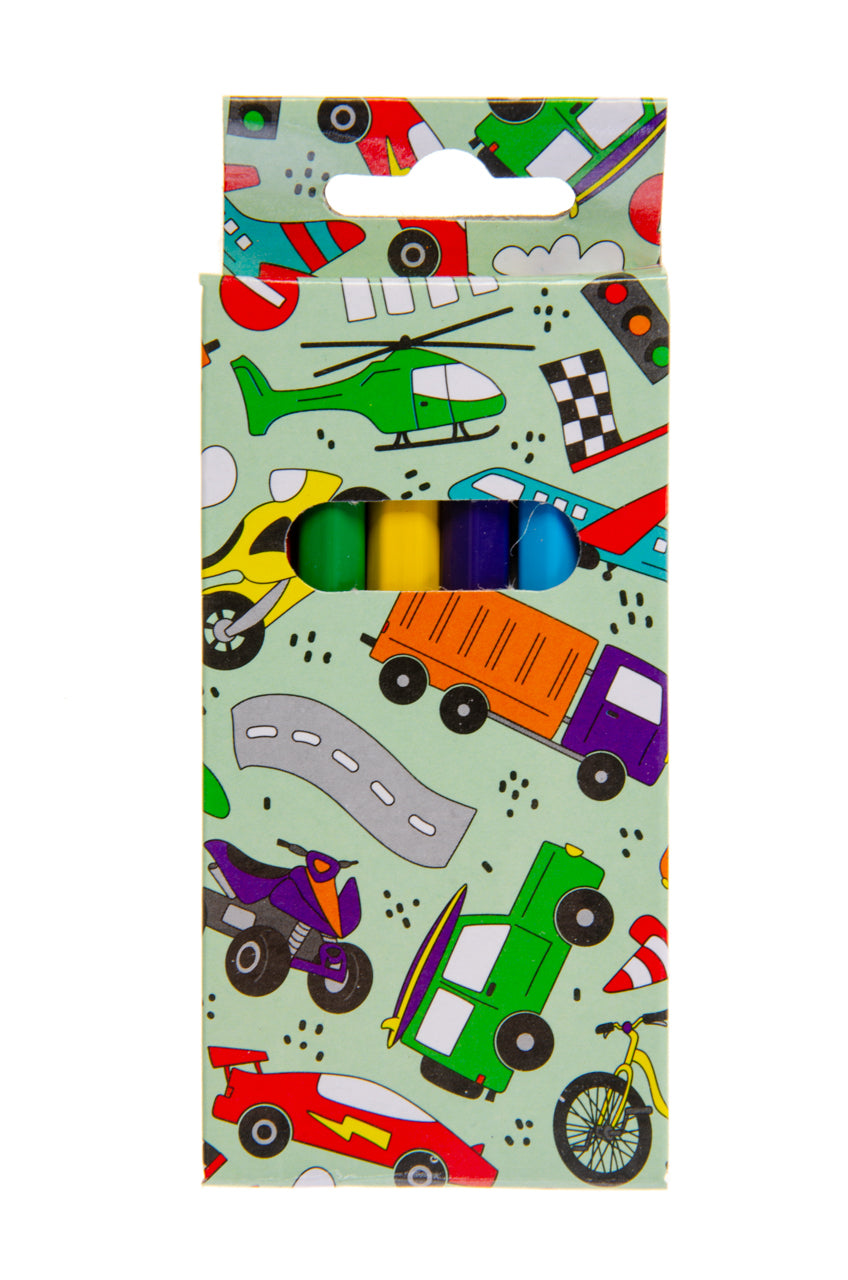 12 Pack of 6 Pieces Vehicles Colored Pencils 9cm