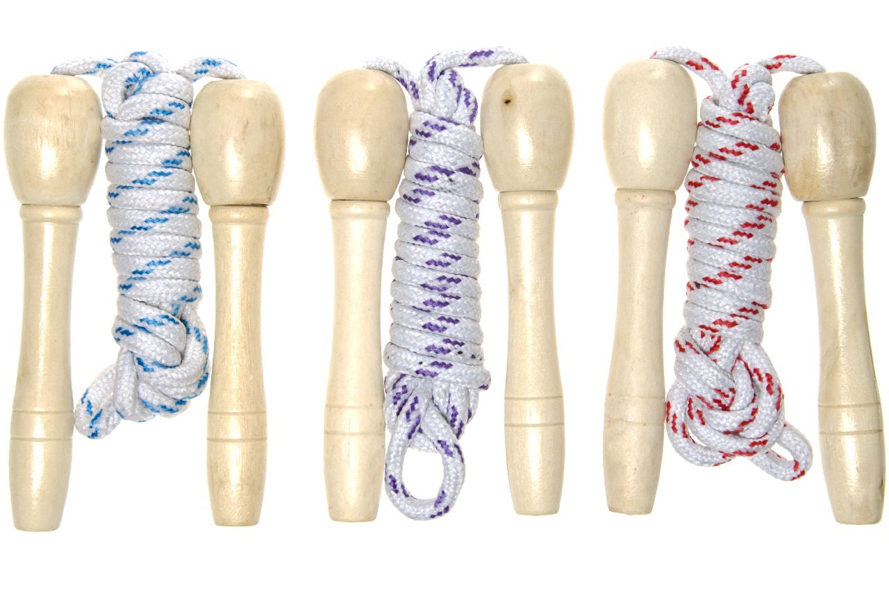 Pack of 12 Wooden Jumping Skipping Ropes